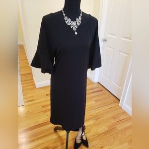 Black midi dress with ruffle sleeves, Shein, 2xl